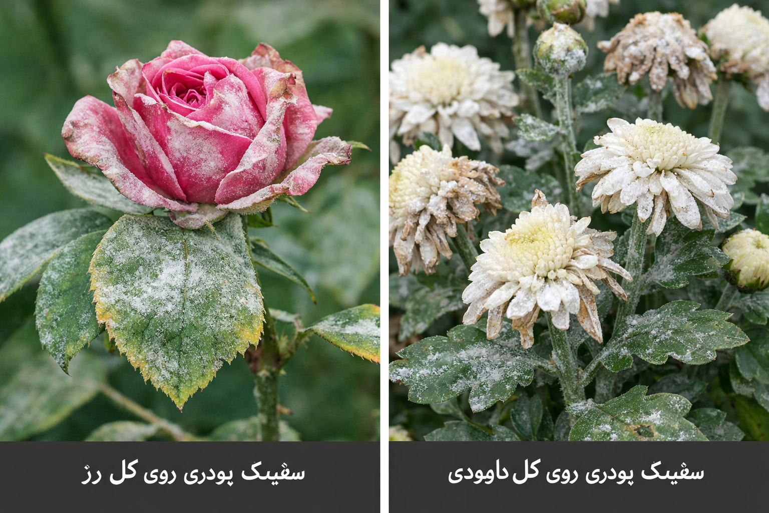 سفیدک پودری در گیاهان زینتی